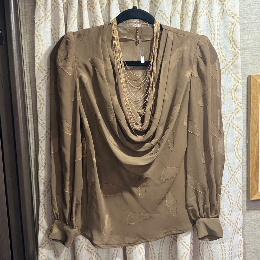 Boutique Semi-Sheer Cocoa Women's Top